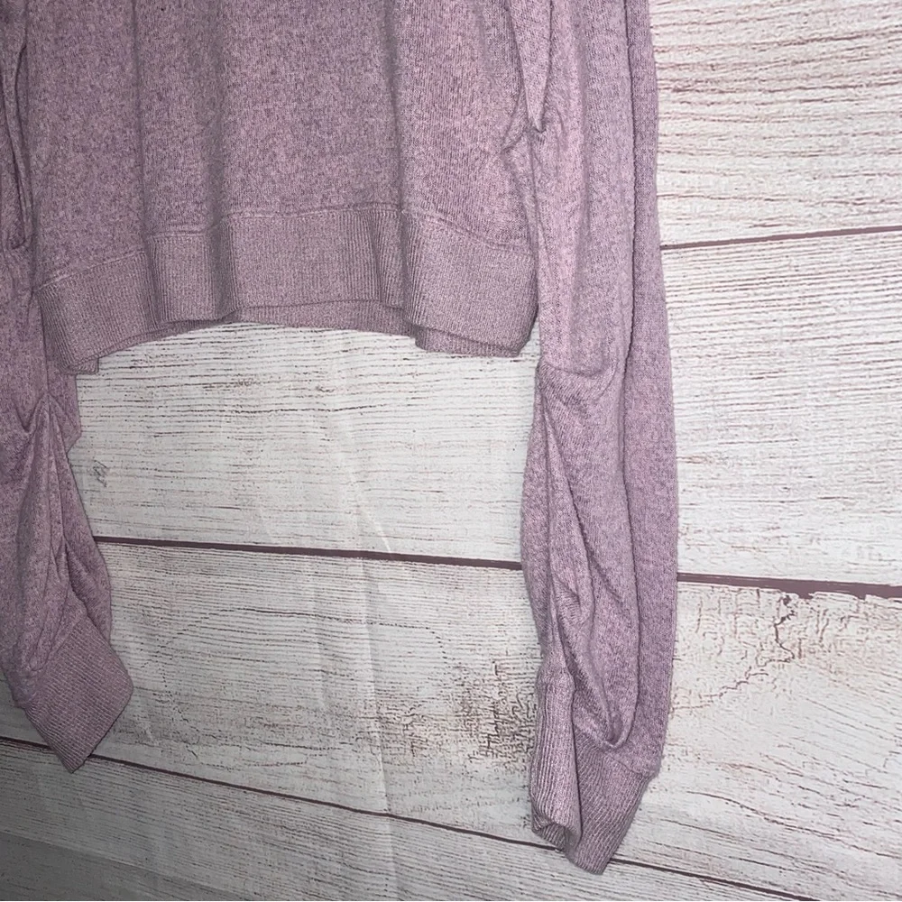 Zella purple heather girls soft material long sleeve shirt